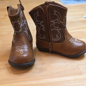 Brown Kids Cowboy Boots